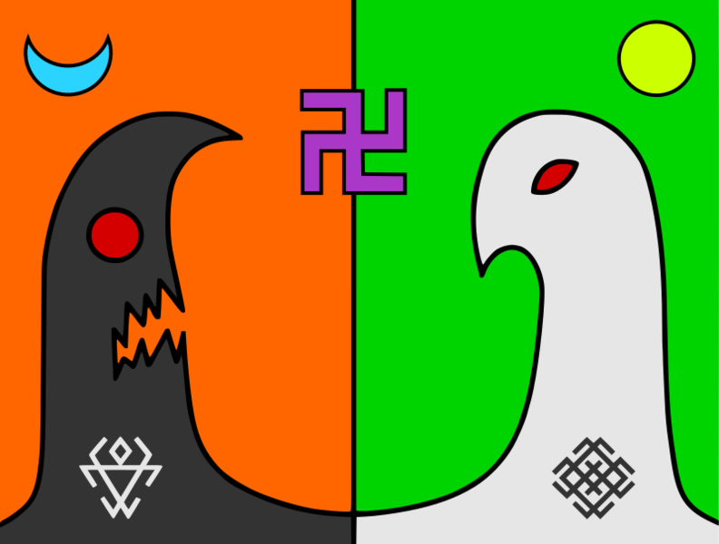 Файл:Belobog and Chernobog – falcon and monster (Levashovite colours).png